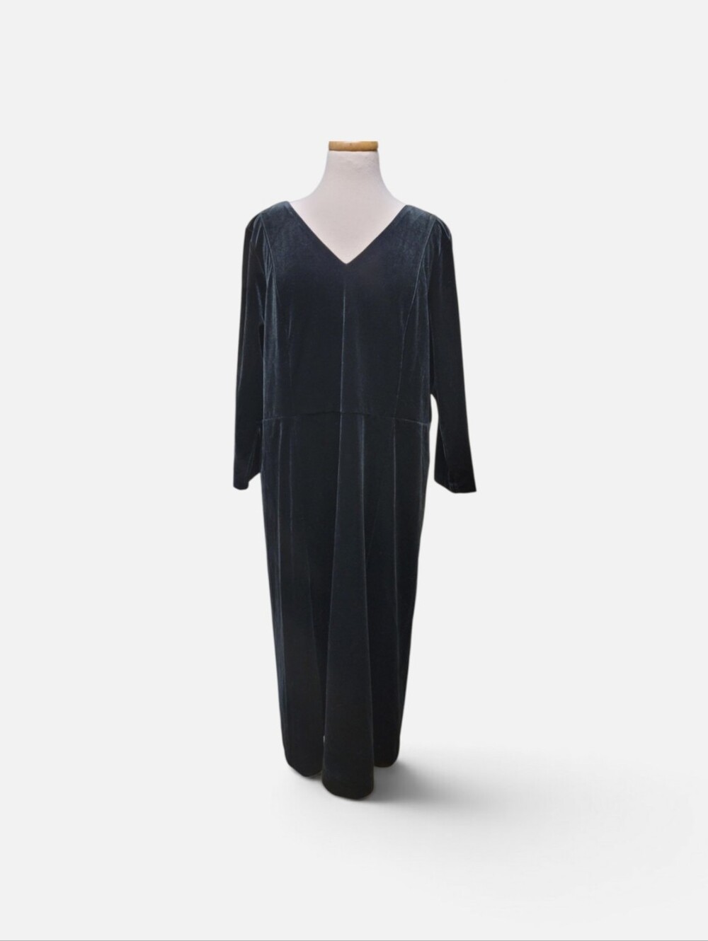 Lands' End Black Velvet Dress Size 18W